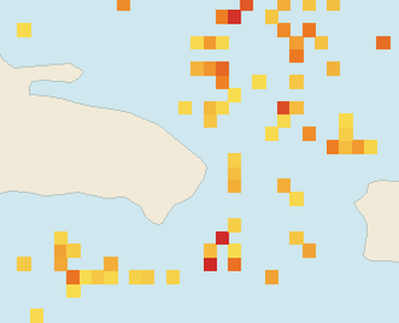 Satellite floating-algae map near Punta Cana and Bavaro, Oct 2025 (opens full map image in a new tab)