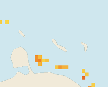 Satellite floating-algae map near Curacao West Coast, Dec 2025 (opens full map image in a new tab)