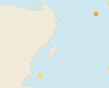 Satellite floating-algae map near Playa del Carmen, Dec 2025 (opens full map image in a new tab)