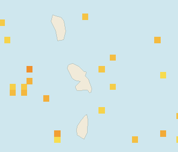 Satellite floating-algae map near Martinique Atlantic Coast, Jan 2026 (opens full map image in a new tab)