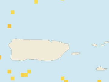 Satellite floating-algae map near San Juan and Isla Verde, Jan 2026 (opens full map image in a new tab)