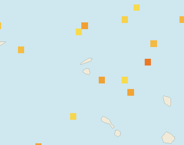 Satellite floating-algae map near St. Maarten, Jan 2026 (opens full map image in a new tab)
