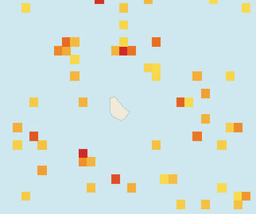 Satellite floating-algae map near Eastern Barbados, Feb 2026 (opens full map image in a new tab)
