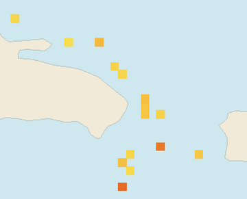 Satellite floating-algae map near Punta Cana and Bavaro, Feb 2026 (opens full map image in a new tab)