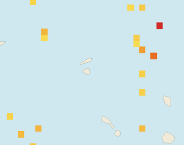 Satellite floating-algae map near St. Maarten, Feb 2026 (opens full map image in a new tab)