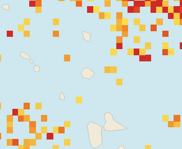 Satellite floating-algae map near Antigua East Coast, Mar 2026 (opens full map image in a new tab)