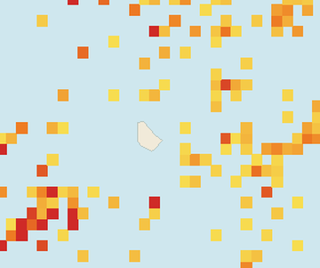 Satellite floating-algae map near Eastern Barbados, Mar 2026 (opens full map image in a new tab)