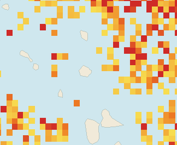 Satellite floating-algae map near Antigua East Coast, Apr 2026 (opens full map image in a new tab)