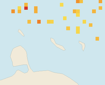 Satellite floating-algae map near Curacao West Coast, Apr 2026 (opens full map image in a new tab)
