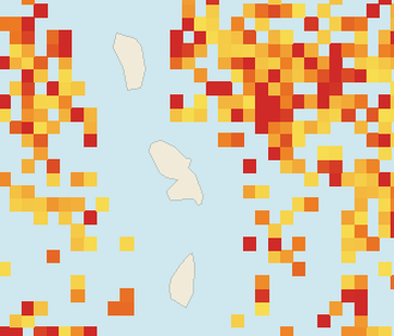 Satellite floating-algae map near Martinique Atlantic Coast, Apr 2026 (opens full map image in a new tab)