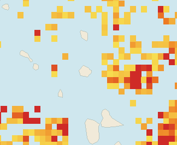 Satellite floating-algae map near Antigua East Coast, May 2026 (opens full map image in a new tab)