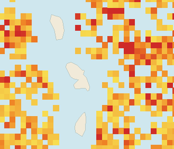 Satellite floating-algae map near Martinique Atlantic Coast, May 2026 (opens full map image in a new tab)