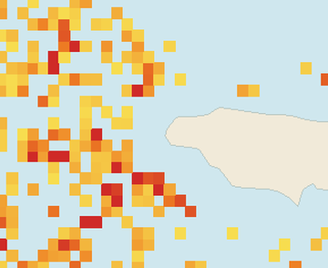 Satellite floating-algae map near Negril, May 2026 (opens full map image in a new tab)