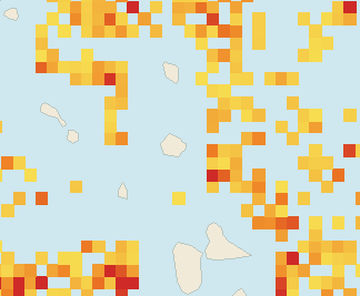 Satellite floating-algae map near Antigua East Coast, Jun 2026 (opens full map image in a new tab)