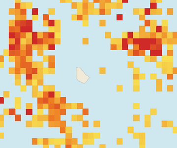Satellite floating-algae map near Eastern Barbados, Jun 2026 (opens full map image in a new tab)