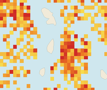 Satellite floating-algae map near Saint Lucia East Coast, Jun 2026 (opens full map image in a new tab)