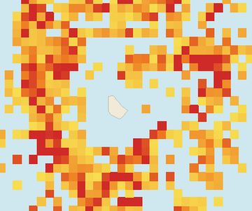 Satellite floating-algae map near Eastern Barbados, Jul 2026 (opens full map image in a new tab)