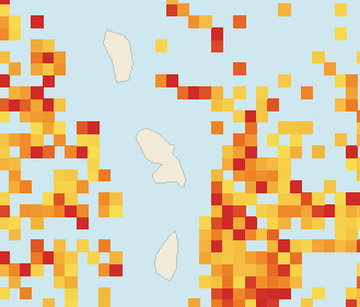 Satellite floating-algae map near Martinique Atlantic Coast, Jul 2026 (opens full map image in a new tab)