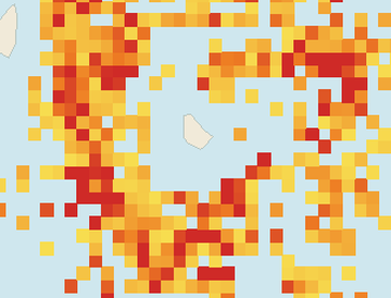 Satellite floating-algae map near South Coast Barbados, Jul 2026 (opens full map image in a new tab)
