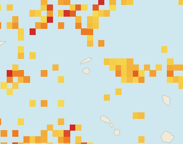 Satellite floating-algae map near St. Maarten, Jul 2026 (opens full map image in a new tab)