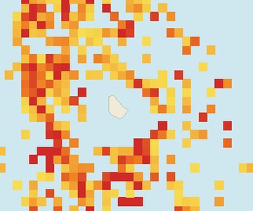 Satellite floating-algae map near Eastern Barbados, Aug 2026 (opens full map image in a new tab)