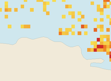 Satellite floating-algae map near Puerto Plata and Cabarete, Aug 2026 (opens full map image in a new tab)