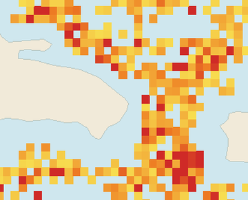 Satellite floating-algae map near Punta Cana and Bavaro, Aug 2026 (opens full map image in a new tab)