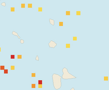Satellite floating-algae map near Antigua East Coast, Sep 2026 (opens full map image in a new tab)
