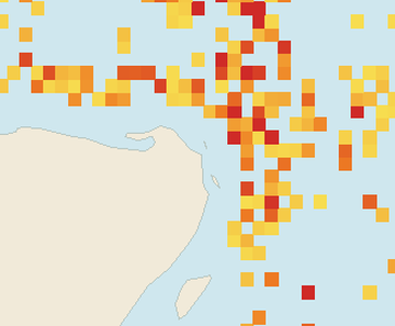 Satellite floating-algae map near Costa Mujeres, Sep 2026 (opens full map image in a new tab)