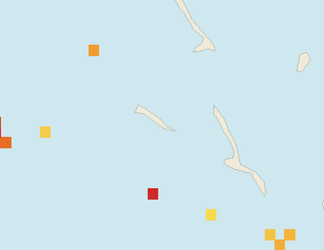 Satellite floating-algae map near Great Exuma, Sep 2026 (opens full map image in a new tab)
