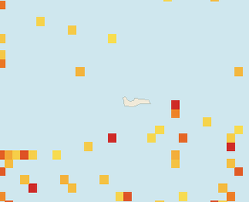 Satellite floating-algae map near Grand Cayman (Seven Mile Beach), Sep 2026 (opens full map image in a new tab)
