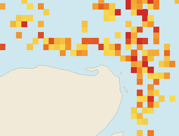 Satellite floating-algae map near Isla Holbox, Sep 2026 (opens full map image in a new tab)