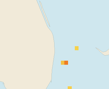 Satellite floating-algae map near Palm Beach, Sep 2026 (opens full map image in a new tab)