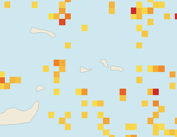 Satellite floating-algae map near Providenciales, Sep 2026 (opens full map image in a new tab)