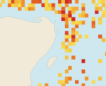 Satellite floating-algae map near Puerto Morelos, Sep 2026 (opens full map image in a new tab)