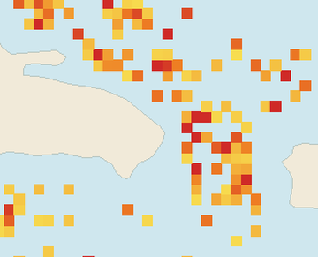 Satellite floating-algae map near Punta Cana and Bavaro, Sep 2026 (opens full map image in a new tab)