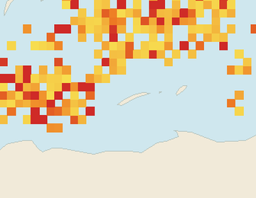 Satellite floating-algae map near Roatan, Sep 2026 (opens full map image in a new tab)